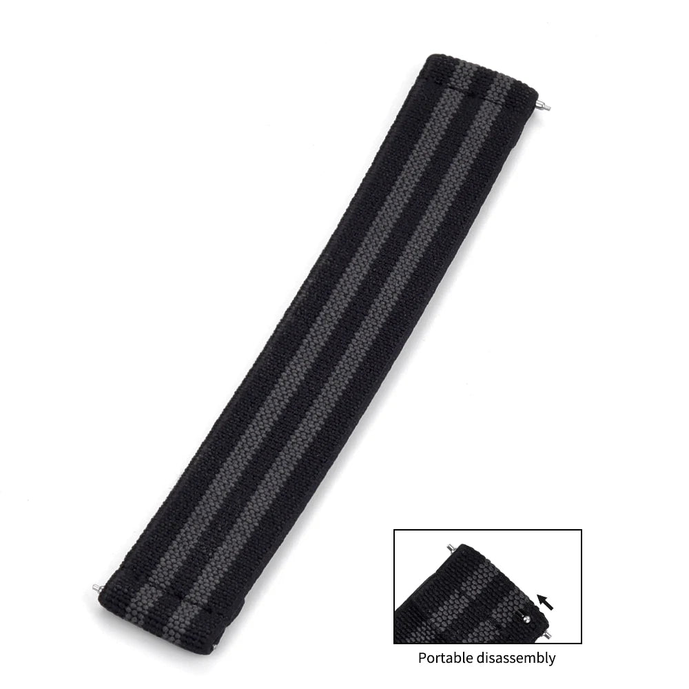 High Quality Parachute Elastic Nylon Watch Straps Quick Release 18/19/20/21/22mm Watch Bands Smartwatch Fabric Unisex Straps