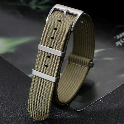 Cinturino per orologio in Nylon per Seiko Army Sport, cinturino di ricambio 18mm 20mm 22mm marrone verde nero, cinturino militare, cinturino per orologio casual