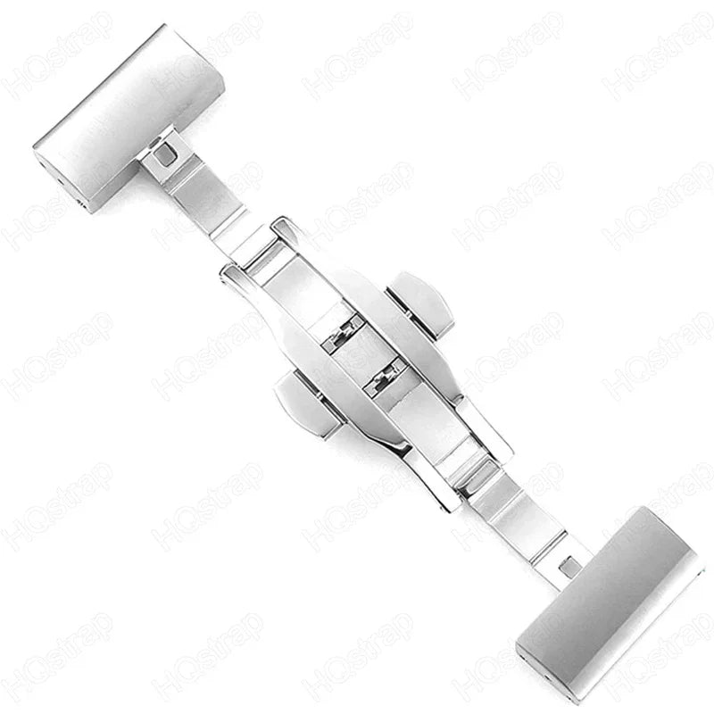 Butterfly clasp for watch straps, stainless steel buckle, double snap, watch accessories, 16mm, 18mm, 20mm, 22mm