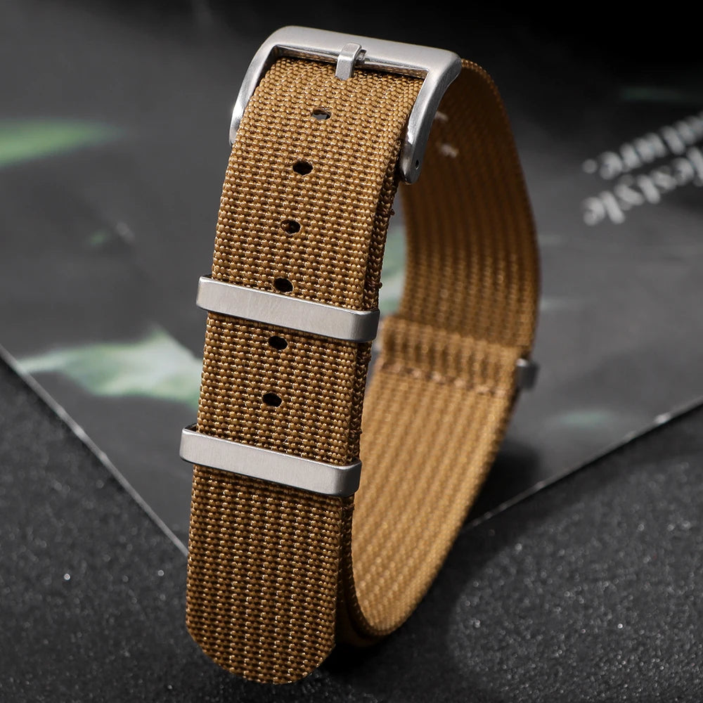 Cinturino per orologio in Nylon per Seiko Army Sport, cinturino di ricambio 18mm 20mm 22mm marrone verde nero, cinturino militare, cinturino per orologio casual