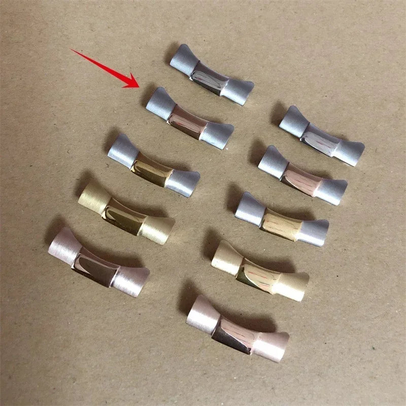 Datejust – Curved end link for Rolex bracelet, in rubber and leather, watch part, seamless connection, 21mm, 41mm