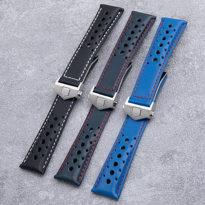 Bracelet de montre en cuir de veau souple et respirant, 22mm, pour TAG HEUER, MONACO CARRERA, accessoires généraux