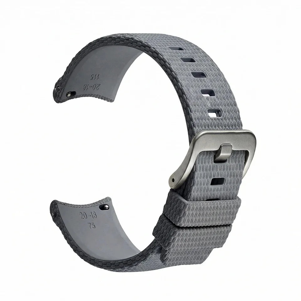 New Curved End Rubber Watch Bands 20mm, Military Watch Strap 21mm 22mm, FKM Watch Straps for Omega Swatch Men