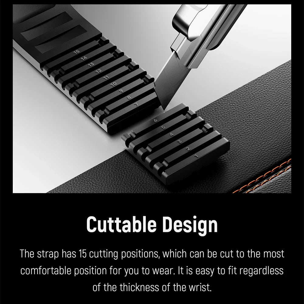 Bracelet de sport en Silicone pour Apple Watch Ultra 3/2, 49mm 46mm 45mm 44mm, Bracelet en métal de luxe pour iWatch série 11 10 9 8 7 Se