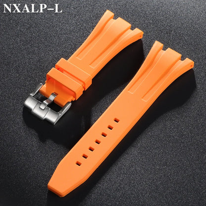 Rubber and silicone watch strap, 26mm 27mm 28mm 30mm, for AP Royal Oak Offshore 15400 26470 15703, accessory for GA2100 strap