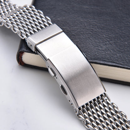 Fibbia per orologio da 18/20/22mm, in acciaio inossidabile massiccio 316L, fibbia di sicurezza pieghevole, doppio pulsante, chiusura per orologio regolabile estensibile per Seiko