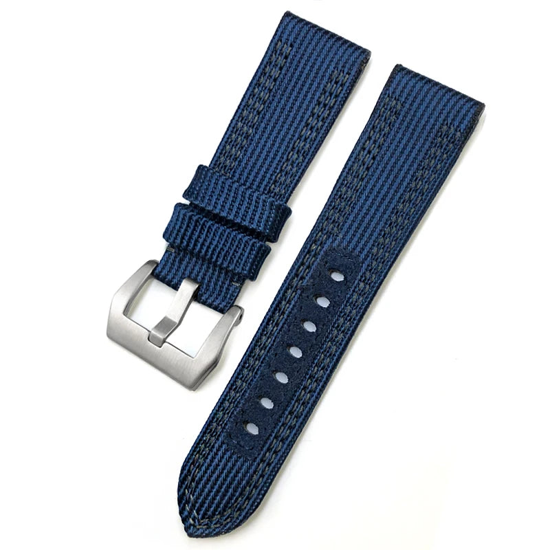 Cinturino per orologio in nylon per Panerai PAM00985 SUBMERSIBLE LUMINOR, in tela, nero, blu, verde, alta qualità, 24 mm, 26 mm, nuovo