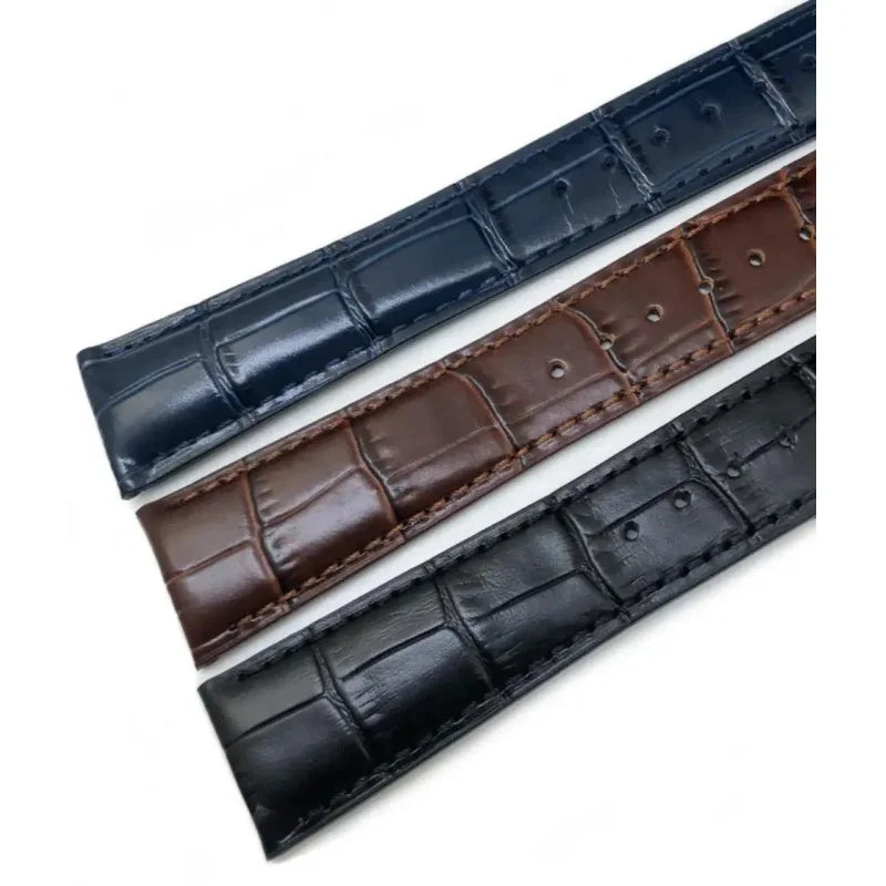 Bracelet de montre en cuir de vache véritable pour hommes, 20mm 21mm 22mm, pour IWC Portugieser Pilot montres Portofino marron noir bleu