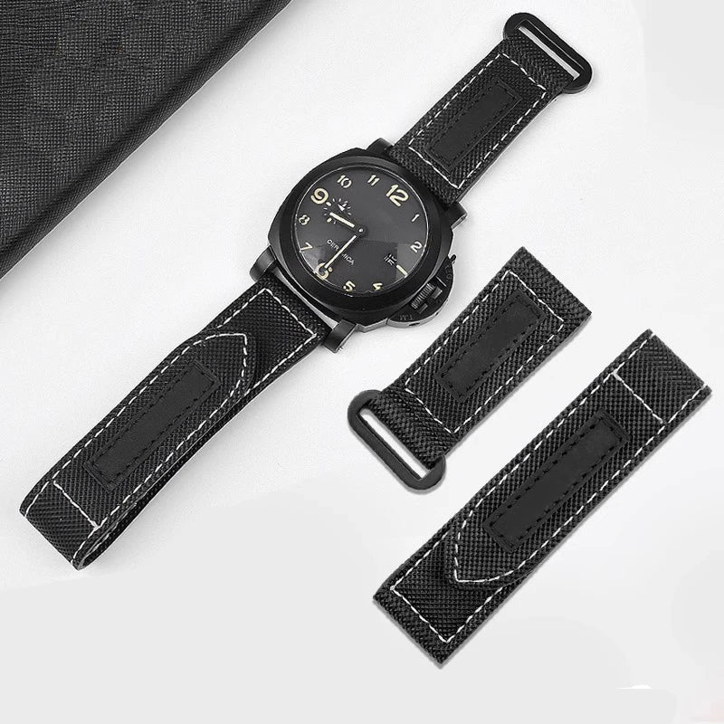 Bracelet de montre en toile de nylon pour Panerai, fibre de carbone collante, bracelet de grande taille, accessoires de bracelet, 24mm, 26mm, PAM01118, 01661/441