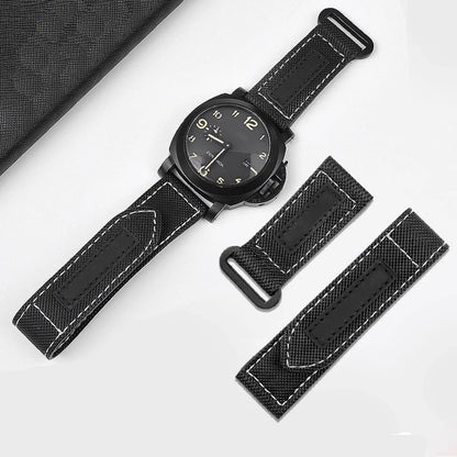 Bracelet de montre en toile de nylon pour Panerai, fibre de carbone collante, bracelet de grande taille, accessoires de bracelet, 24mm, 26mm, PAM01118, 01661/441