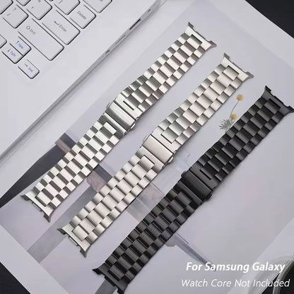 Luxury Stainless Steel Strap for Samsung Galaxy Watch 8 Classic 46mm, Metal Bracelet for Galaxy 8 40mm 44mm, Men's Watchband