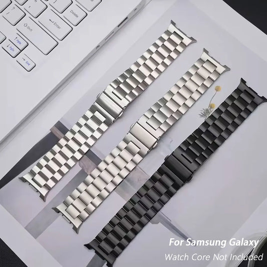Cinturino di lusso in acciaio inossidabile per Samsung Galaxy Watch 8 Classic 46mm, bracciale in metallo per Galaxy 8 40mm 44mm, cinturino per orologio da uomo