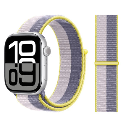 适用于 Apple Watch 46mm 44mm 45mm 40mm 41mm 42mm 的尼龙回环表带，适配 iWatch 系列 11 10 9 SE 8 7 6 5 4 Ultra 3 2 49mm