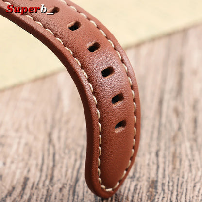 Bracelets de montre en cuir véritable 20mm 22mm 24mm 26mm, noir, bleu, marron, vintage, pour femmes et hommes