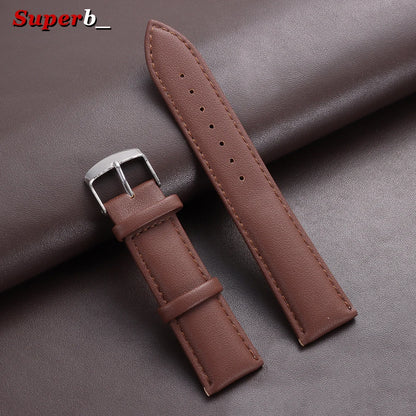 Bracelet de montre de remplacement en PU souple de 14 mm, 16 mm, 18 mm, 20 mm, 22 mm, 24 mm, bracelet de montre décontracté pour homme avec boucle en acier inoxydable