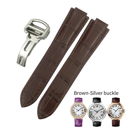 14mm 16mm 18mm 20mm 22mm bracelet de montre en cuir de vachette véritable adapté pour Cartier noir bleu rose bracelet de montre Bracelets outils gratuits