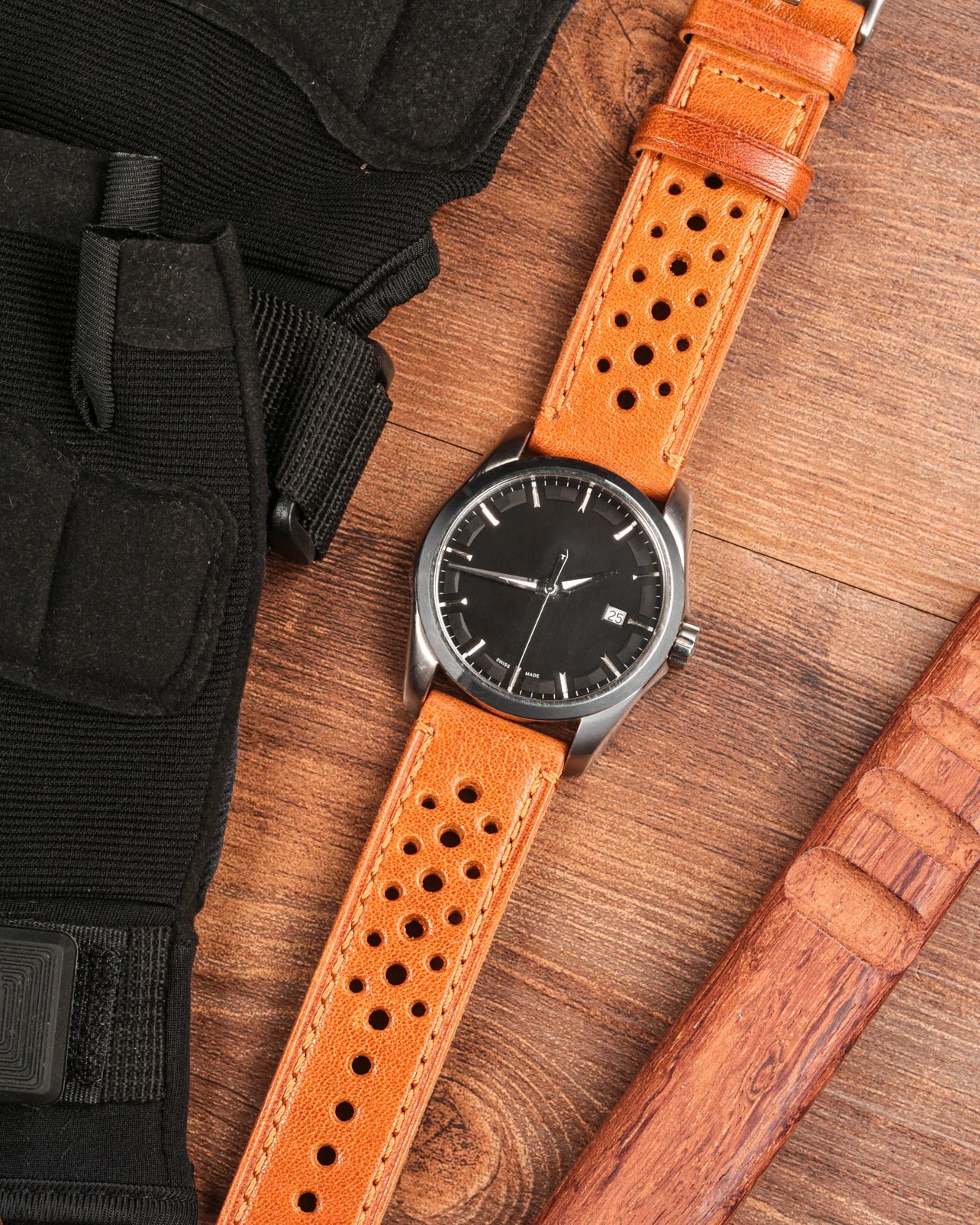 Bracelet de montre en Cuir - Vintage Perforer / Rapide - Universel