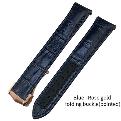 Genuine Cowhide Leather Watch Strap, 19mm 20mm 21mm, for Omega Seamaster 300 DE VILLE AT150 Moonswatch, Calfskin Watch Band