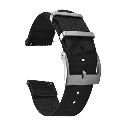 Bracelet de montre en nylon à dégagement rapide-bande durable à texture nervurée en deux pièces 18 mm 20 mm 22 mm pour montres militaires tactiques