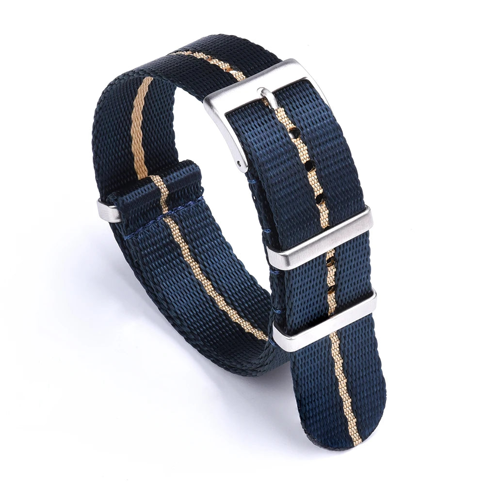 Premium Quality Smooth Nylon Watch Strap, 20mm 22mm, Casual Military, High-Density Green Seatbelt for Men's Watch Accessories