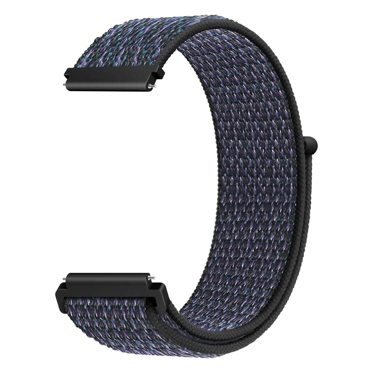 Bracelet à boucle en Nylon pour Amazfit Bip 6/5/GTS 4/3/2/2e/Mini/GTR 42mm/47mm/GTR 4/3 Pro Sport, 20mm/22mm, 2 bandes