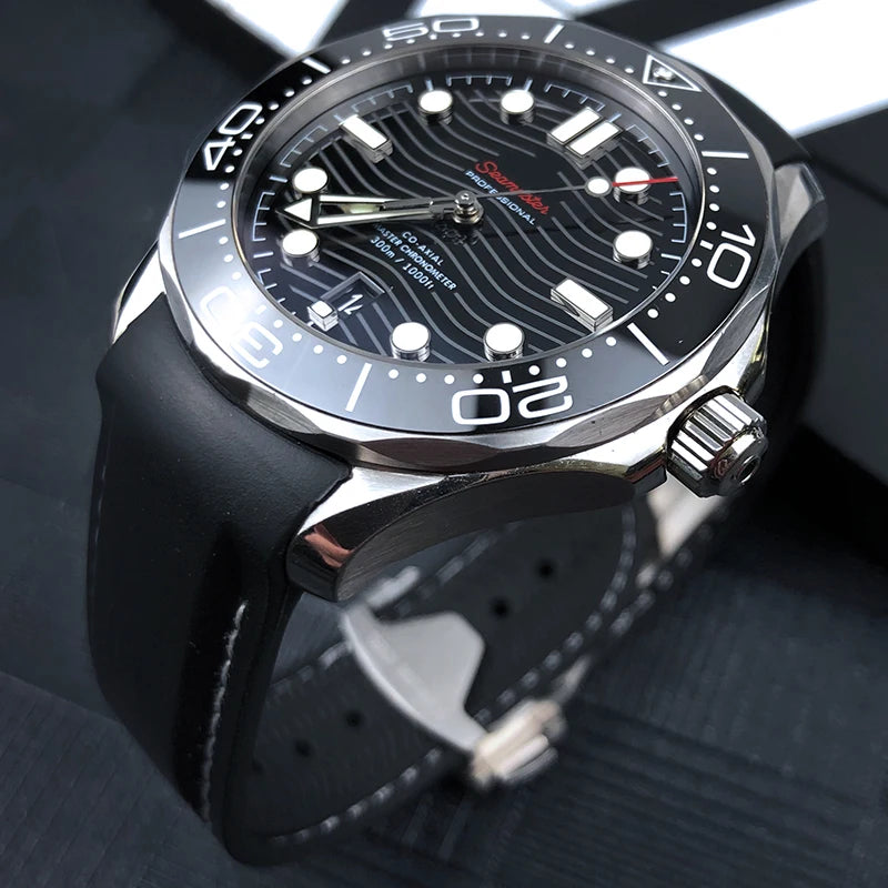 Bracelet de montre en caoutchouc et Silicone, 20mm 22mm, 19mm 21mm, pour montre Omega Seamaster 300 Planet Ocean, Longines Seiko SKX 007