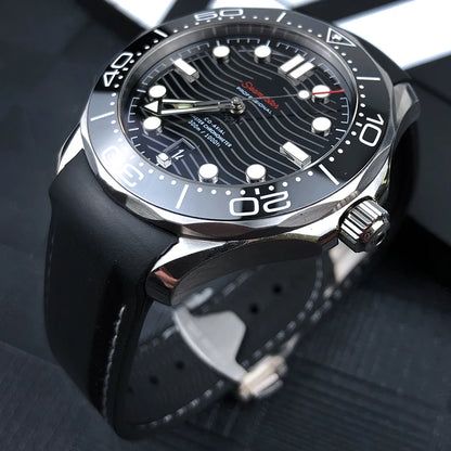Bracelet de montre en caoutchouc et Silicone, 20mm 22mm, 19mm 21mm, pour montre Omega Seamaster 300 Planet Ocean, Longines Seiko SKX 007