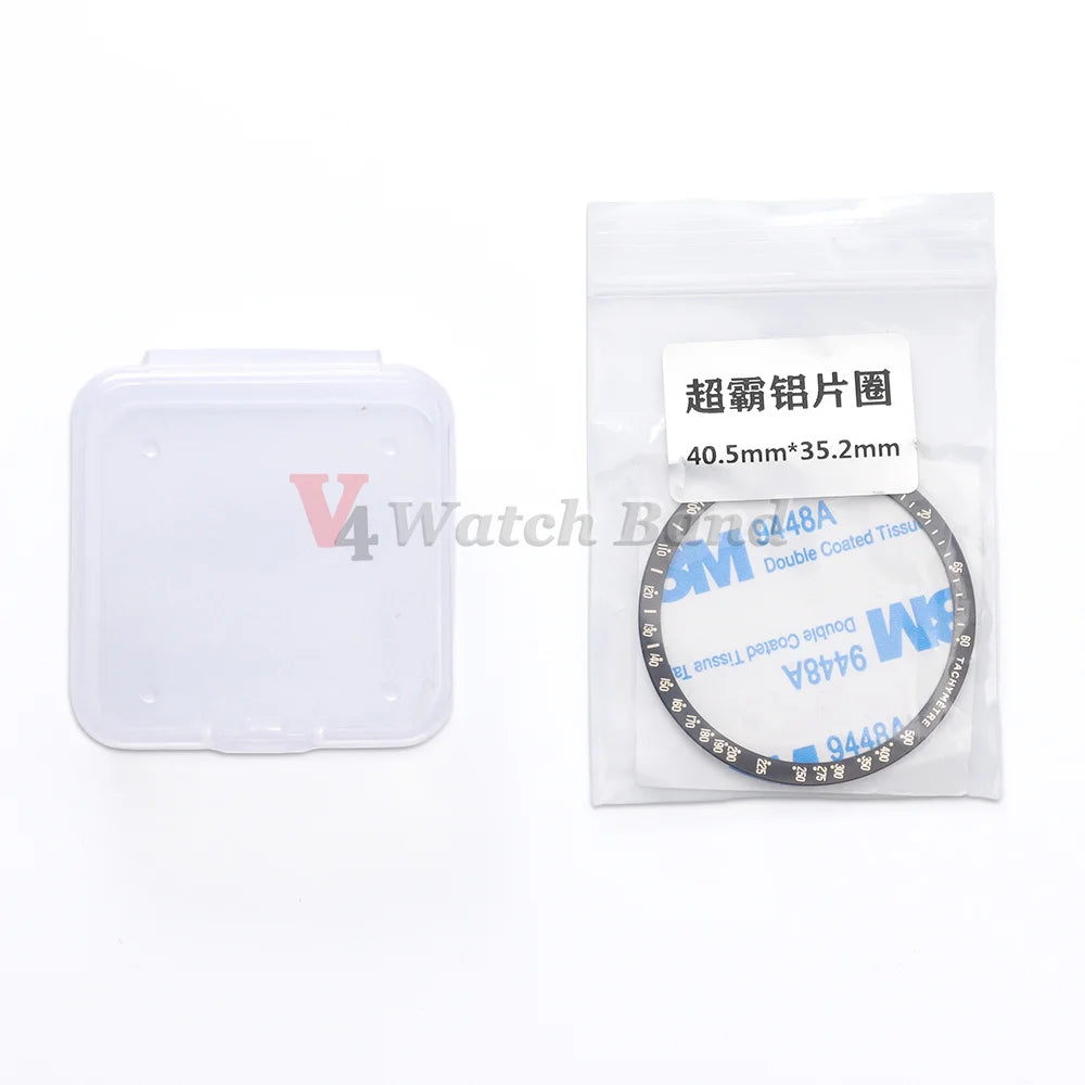 Insert per lunetta per orologio in alluminio 40,5 mm * 35,2 mm per cassa orologio Speedmaster VK63, anello per orologio con lunetta tachimetrica per Speedmaster
