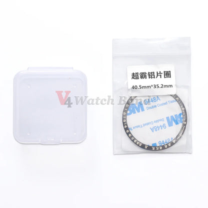 Insert per lunetta per orologio in alluminio 40,5 mm * 35,2 mm per cassa orologio Speedmaster VK63, anello per orologio con lunetta tachimetrica per Speedmaster