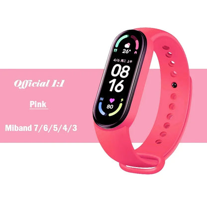 Official silicone strap for Xiaomi Mi Band 4 5 6 7, sports watch, Miband4 Miband7 Correa Mi band 3 4 5 6 7 bands