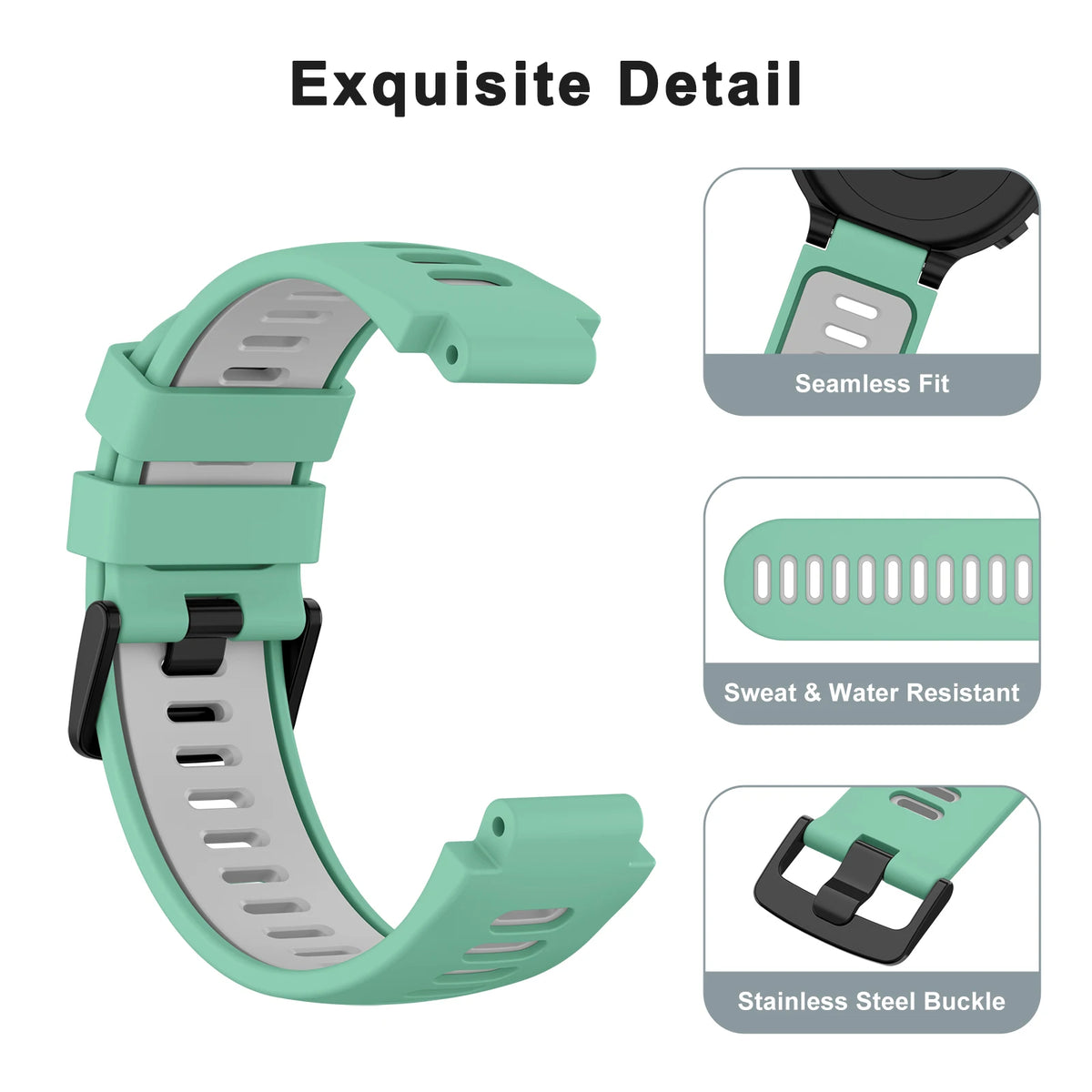 Bracelet en Silicone Double couleur pour Garmin Forerunner 235 220 620 630 735 735XT, Bracelet de Sport de remplacement