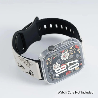 Bracelet + case for Huawei Watch Fit 4 / 4 Pro, TPU protective case, floral sport strap for Huawei Fit 4 4pro 3