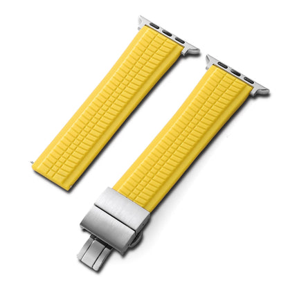 Bracelet de caoutchouc de luxe pour Apple Watch, 46mm 45mm 44mm 42mm, pour Iwatch Ultra 2 1 49mm série 10 9 8 7 Se 6 5 Se