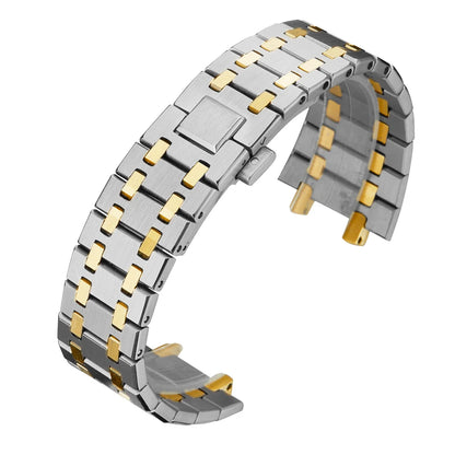 Bracelet de montre 21 26mm pour hommes et femmes, entièrement en acier inoxydable, pour AP ROYAL OAK 15400 26331 15500, boucle pliante