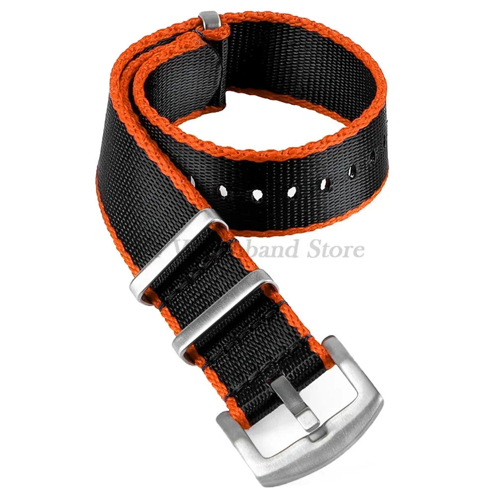 18mm 20mm 22mm Soft Nylon Strap Military Watchband for Samsung Galaxy Nylon Strap for Omega Seamaster 007