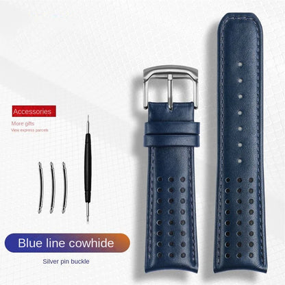 Cinturino 22mm 23mm in pelle bovina per Citizen Blue Angel AT8020-54L JY8078 AT8020-03L 54L, estremità curva, da uomo, per orologio