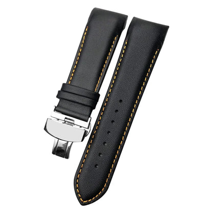 Cinturino per orologio in vera pelle 22mm 23mm 24mm adatto per Tissot T 035617 T035 cinturino in pelle di vacchetta nera fibbia deployante uomo