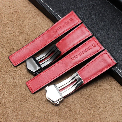 OZE - Racing leather watch strap for Tag Heuer Carrera - Monaco F1, 3/4, 22mm