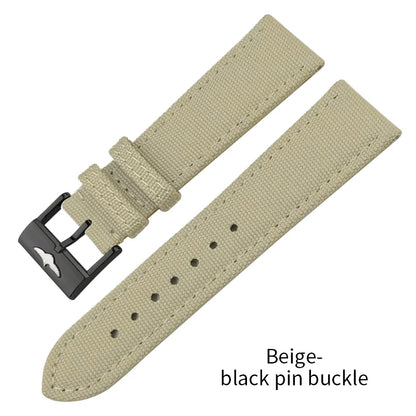 Bracelet de montre en cuir et nylon épais de qualité, 21mm 22mm, pour Breitling Avenger CHRONOMAT NAVITIMER SUPEROCEAN, bracelet de montre à fond jaune