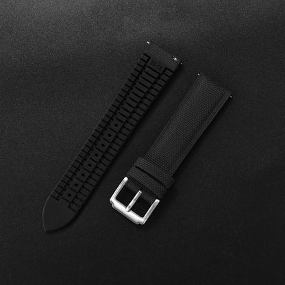 Bracelet en caoutchouc pour tissu voile, nouveau Design, bracelets de montre étanches à dégagement rapide, 18mm 19mm 20mm 21mm 22mm, bracelet en toile et Nylon