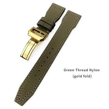 Cinturino per orologio in pelle di vitello e nylon di alta qualità, cinturino per orologio IWC Pilot SPITFIRE MARK 18 Portofino TOP GUN Suffino 77, 20mm 21mm 22mm