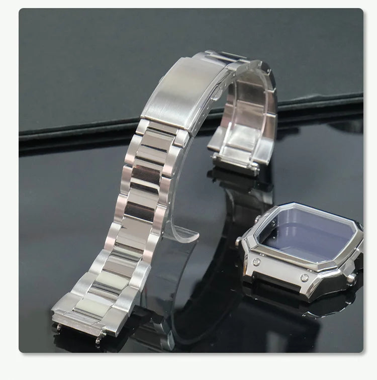 Bracelet de montre solide en acier inoxydable 316L, pour montre Casio AE1200WH, modèle Royale, poli et brossé, bracelet en métal AE1200