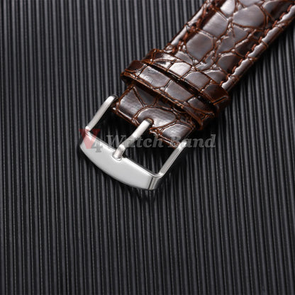 Cinturino per orologio con motivo coccodrillo, 12mm, 14mm, 16mm, 18mm, 19mm, 20mm, 22mm, cinturini morbidi, casual, per affari