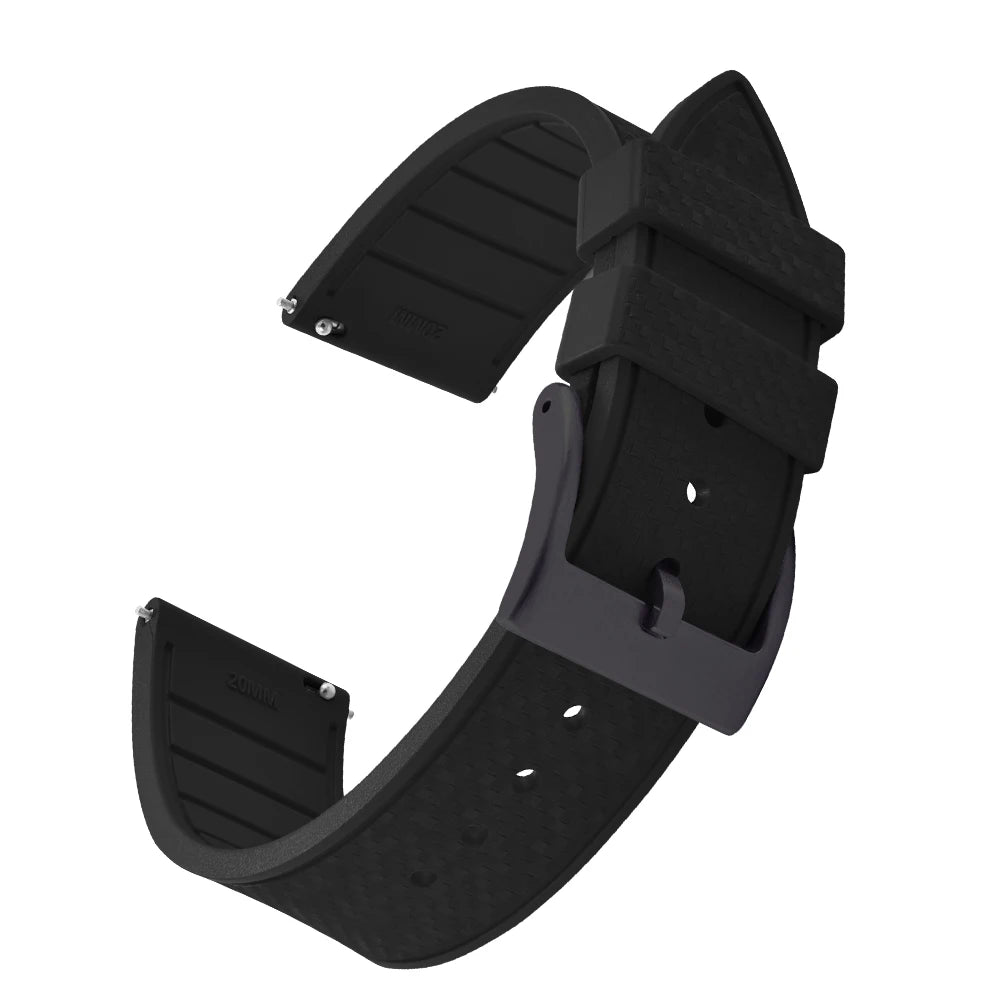 FKM Mosaic Rubber Watch Strap, 20mm 22mm, Quick Release, for Sport Diver, for Rolex Seiko Omega Cartier, Universal Belt