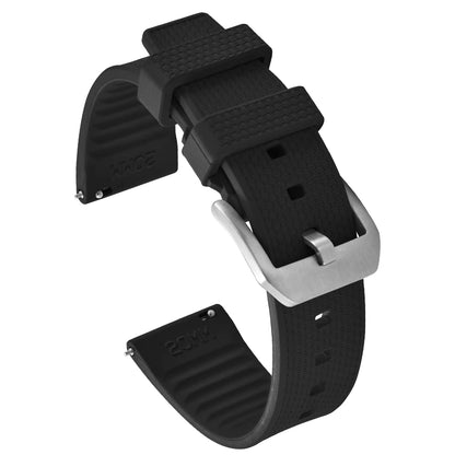 Cinturino per orologio in gomma FKM vulcanizzata di alta qualità, 20mm 22mm, a sgancio rapido, per uomo, sport, immersioni, accessori per cintura
