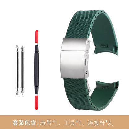 Rubber and silicone watch strap, 21mm, for Longines, Quest, Hydroquest, L3, waterproof belt, folding buckle, accessories