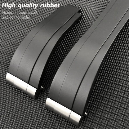 22mm 20mm 金属弧形接口橡胶表带，适用于帝舵碧湾 1958 型/Heritage系列（黑、蓝、绿），高品质硅胶表带