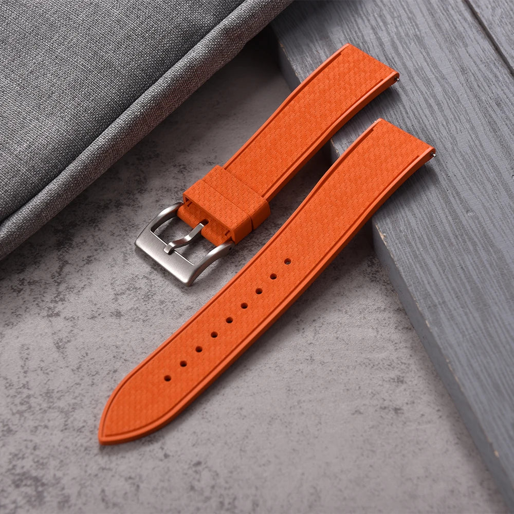 Premium FKM Rubber Watch Band 20mm 22mm Quick Release Diving Waterproof Watch Straps Soft Durable Unisex FPM Bracelets