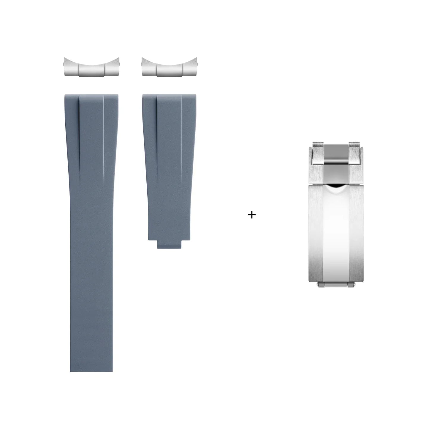 FKM fluoroelastomer watch strap, cut to size, 20/21/22mm, for Rolex Submariner GMT DAYTONA YachtMaster Datejust Sea-Dweller Series