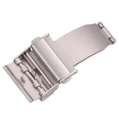 Bracelet de montre en acier inoxydable, boucle argentée 16 18 20 22mm, bracelet de montre en métal à Double pression, fermoir automatique, accessoires